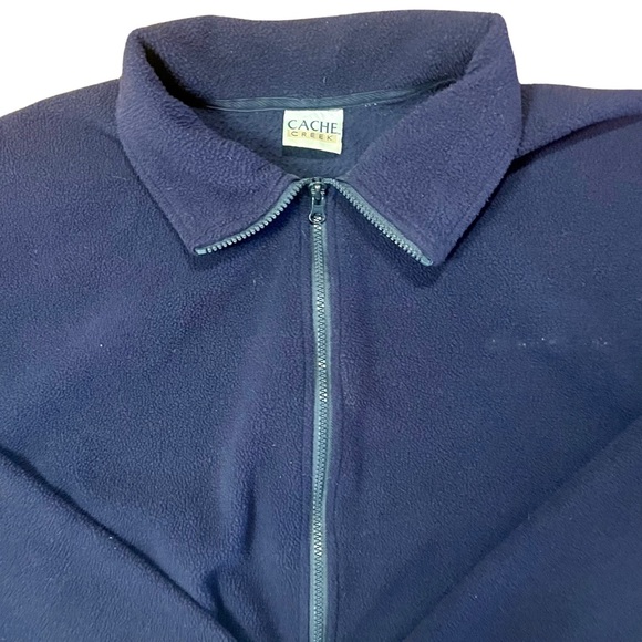 Vintage Cache Creek Full-Zip Fleece Sweater • Navy Blue • US Large - Picture 4 of 9